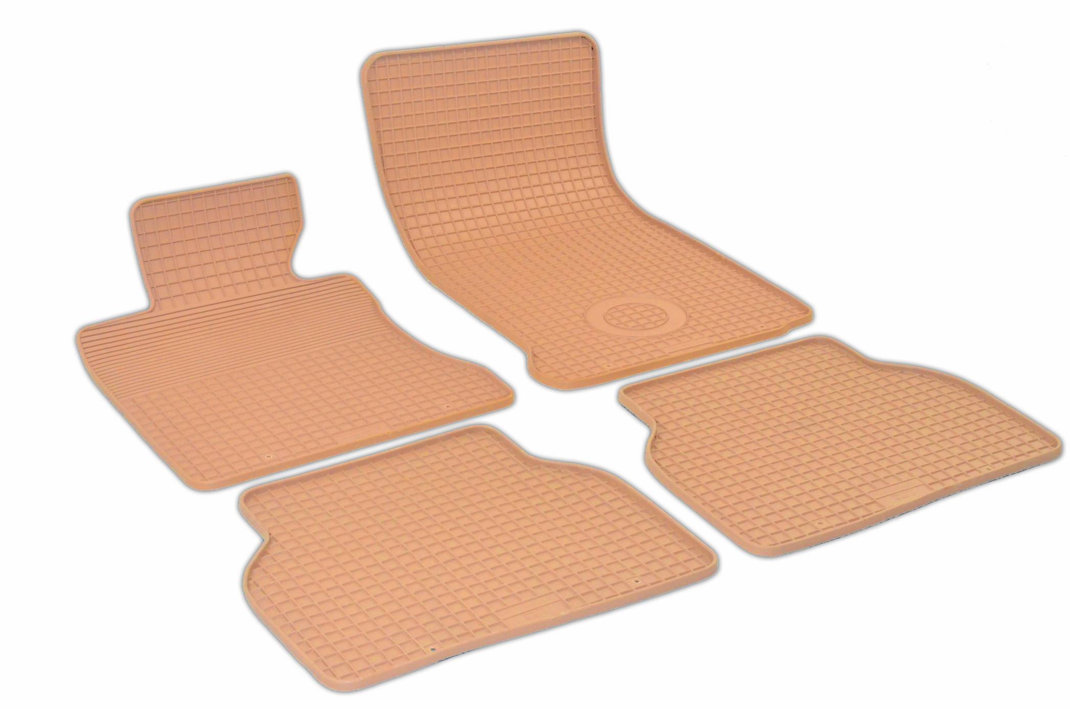 Floor Mat Set - Front and Rear (All-Weather) (Beige)